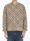 Burberry Mens Linden Ip Check Check-pattern Relaxed-fit Wool-blend Bomber Jacket In Beige
