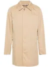 Burberry Cotton Gabardine Car Coat In Beige