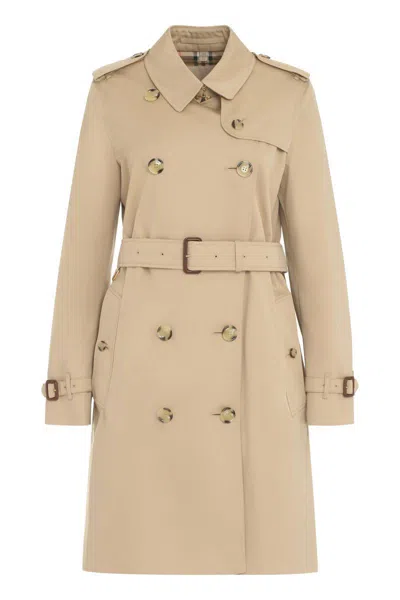 Burberry Chelsea Heritage Double-breasted Trench Coat In Yellow