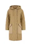 Burberry Roxby Quilted Nylon Coat In Beige O Tan