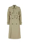 Burberry Trench Coat With Belted Waist And Epaulettes In Beige O Tan