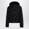 Burberry Black Quilted Nylon Parka In Black
