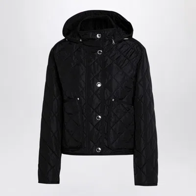 Burberry Quilted Nylon Cropped Jacket In Black