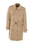 Burberry Kensington Cotton Trench Coat In Brown