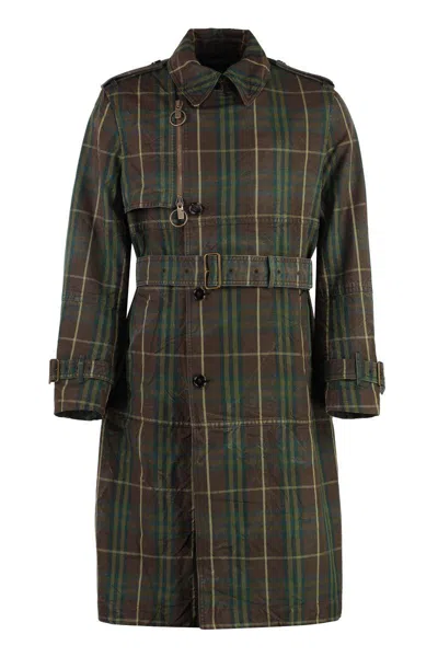Burberry Cotton Trench Coat In Brown