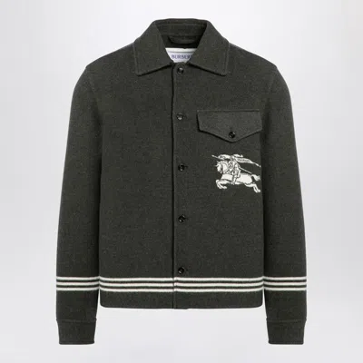 Burberry Men's Classic Wool Shirt In Green