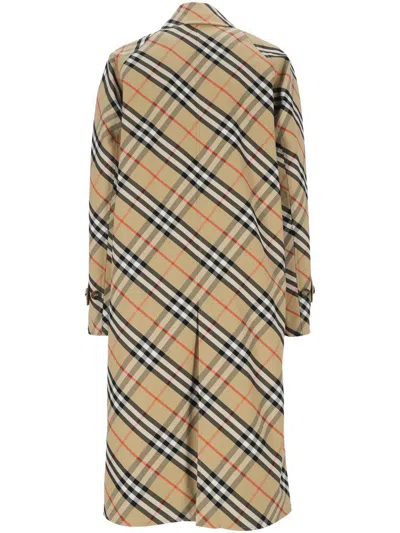 Burberry Coats In Beige