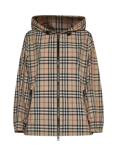 Burberry Coats In Beige