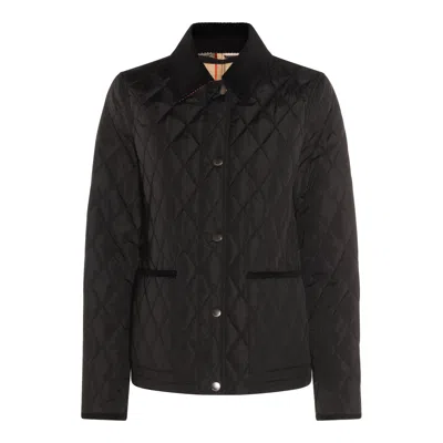 BURBERRY COATS BLACK/SAND IP CHECK