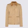 Burberry Padded Jackets With Corduroy Collar In Multi