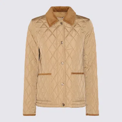 BURBERRY COATS BLACK/SAND IP CHECK