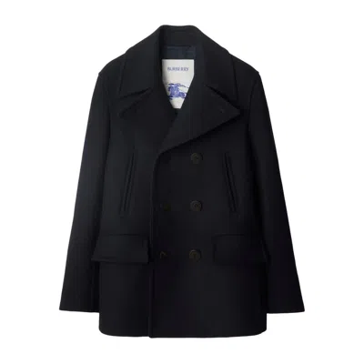 Burberry Coats In Blue
