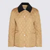 Burberry Camel Down Jacket In Brown