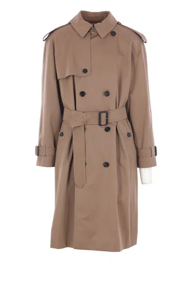 Burberry Coats In Brown