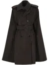 Burberry Cashmere Coat With Belted Waist And Epaulettes In Brown