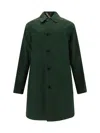 Burberry Reversible Gabardine Overcoat Long Sleeves In Multi