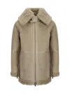 Burberry Leather Jacket In Grey