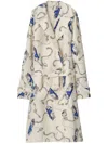 Burberry Long Knight Hardware Taffeta Trench Coat In Knight/salt Ip Pat