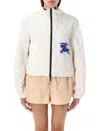 Burberry Cropped Nylon Jacket In White