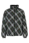 Burberry Khaki Check Reversible Down Jacket In Snug Ip Check