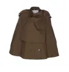 Burberry Cotton Cape With Traditional Check Lining In Green