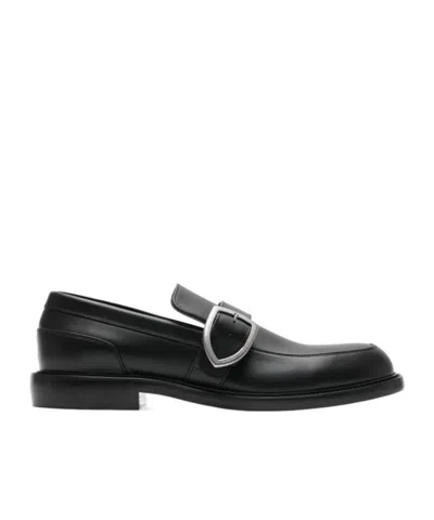 Burberry Cobble Loafers In Black