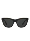Burberry Womens Black Be4432u Round-frame Acetate Sunglasses In Black