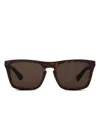 Burberry Womens Be4459u Square-frame Injected Sunglasses Black In Braun