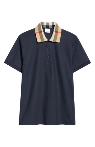 BURBERRY BURBERRY CODY CHECK COLLAR COTTON PIQUÉ POLO