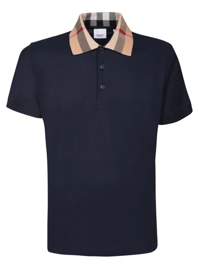 BURBERRY CODY NAVY COTTON POLO SHIRT