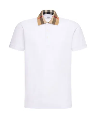 BURBERRY CODY PLAID COLLAR POLO SHIRT