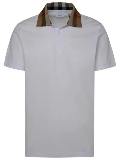 Burberry Cody White Cotton Polo Shirt