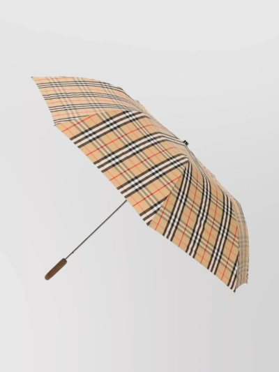 Burberry Collapsible Check Pattern Umbrella In Multi