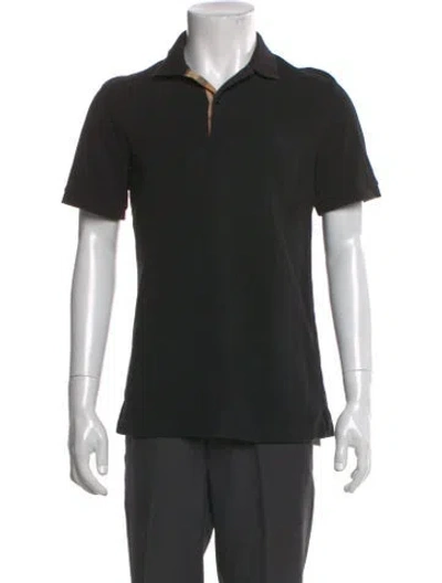 Pre-owned Burberry Collar Short Sleeve Polo Shirt In Black