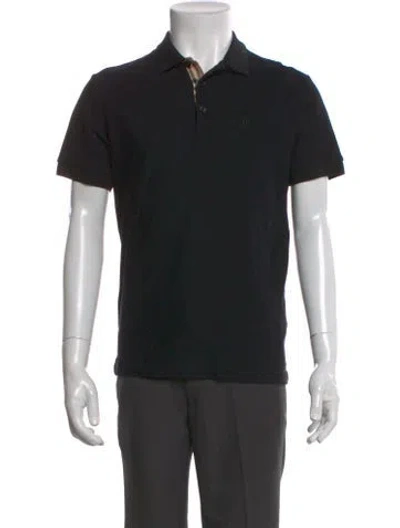 Pre-owned Burberry Collar Short Sleeve Polo Shirt In Black