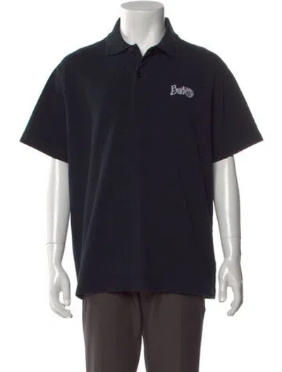 Pre-owned Burberry Collar Short Sleeve Polo Shirt In Black