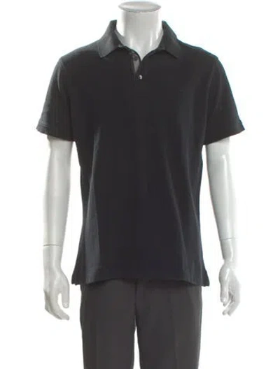 Pre-owned Burberry Collar Short Sleeve Polo Shirt In Black