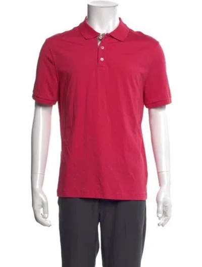 Pre-owned Burberry Collar Short Sleeve Polo Shirt In Pink