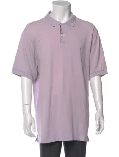 Pre-owned Burberry Collar Short Sleeve Polo Shirt In Purple