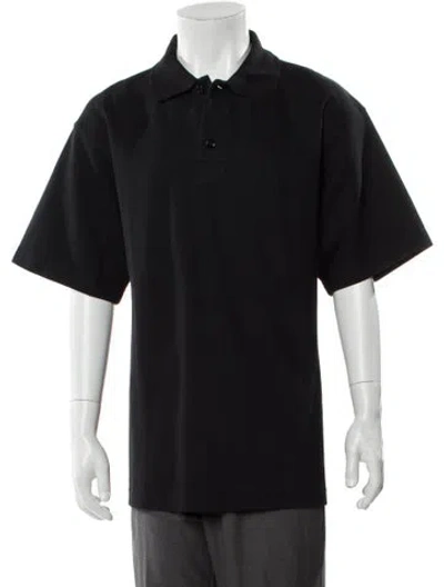 Pre-owned Burberry Collar Three-quarter Sleeve Polo Shirt W/ Tags In Black