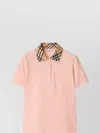 Burberry Collared Check Ribbed Short Sleeves