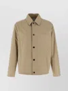 Burberry Gabardine Jacket With Collared Neck And Side Pockets