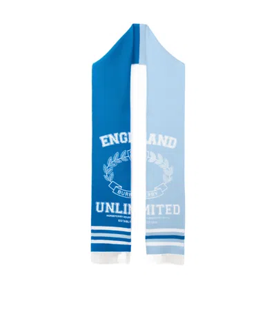 Burberry College Graphic Wool Silk Jacquard Scarf In Multi