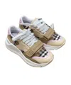 Burberry Color-blocked Plaid Sneakers In Multi