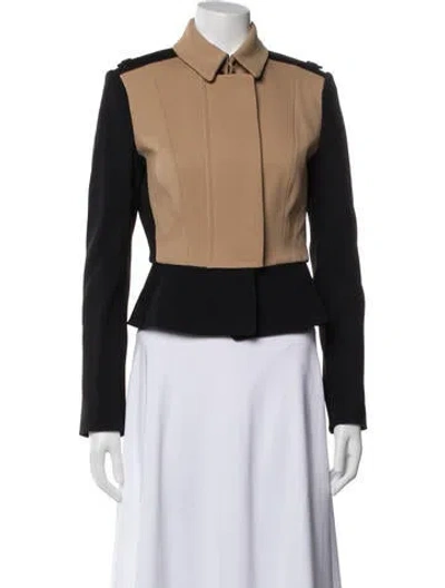 Pre-owned Burberry Colorblock Pattern Biker Jacket