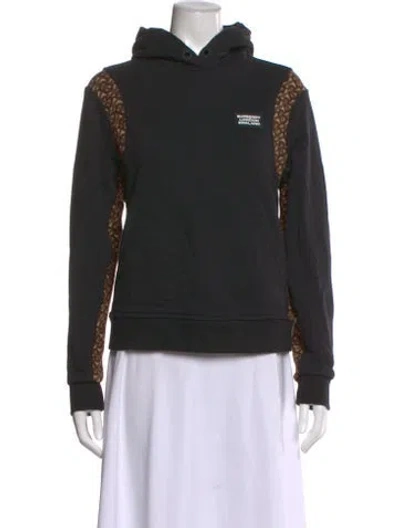 Pre-owned Burberry Colorblock Pattern Crew Neck Sweater In Black