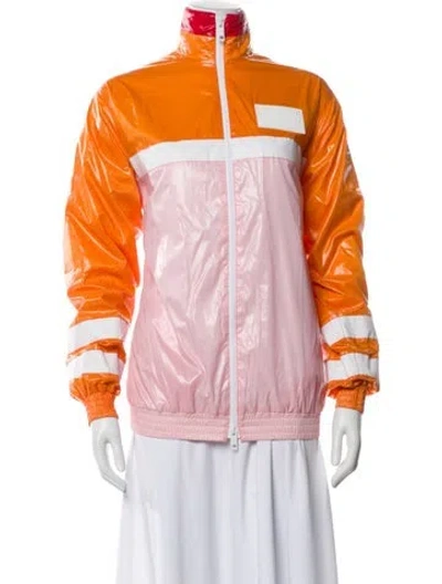 Pre-owned Burberry Colorblock Pattern Jacket In Pink