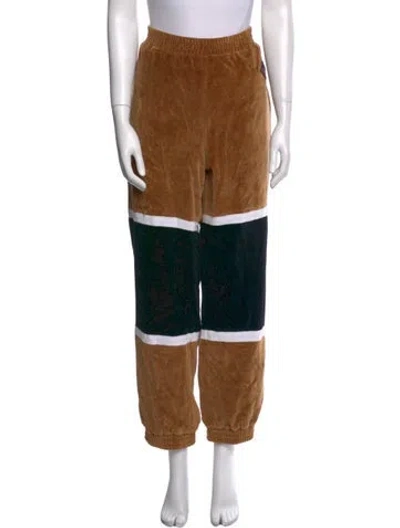 Pre-owned Burberry Colorblock Pattern Skinny Leg Pants In Brown