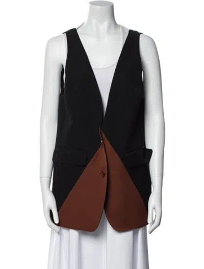 Pre-owned Burberry Colorblock Pattern Suit Vest In Black