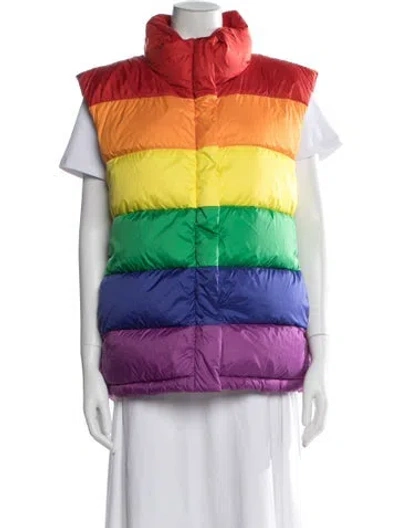 Pre-owned Burberry Colorblock Pattern Vest In Yellow